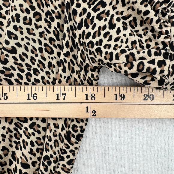 ZADIG AND VOLTAIRE Russel Leopard Print Dress Womens Medium Black Tan Short - Picture 16 of 16